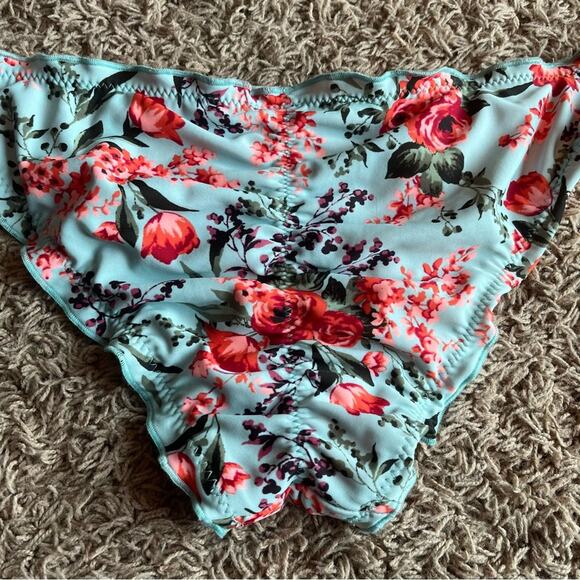 NWT! Mossimo Blue Floral Hipster Swim Bikini Bottoms Size XL - Picture 9 of 12